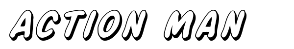 Action Man font preview
